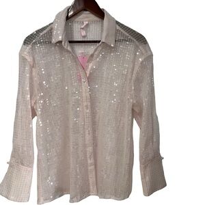 Runaway by Rozalia pink sequin top size small